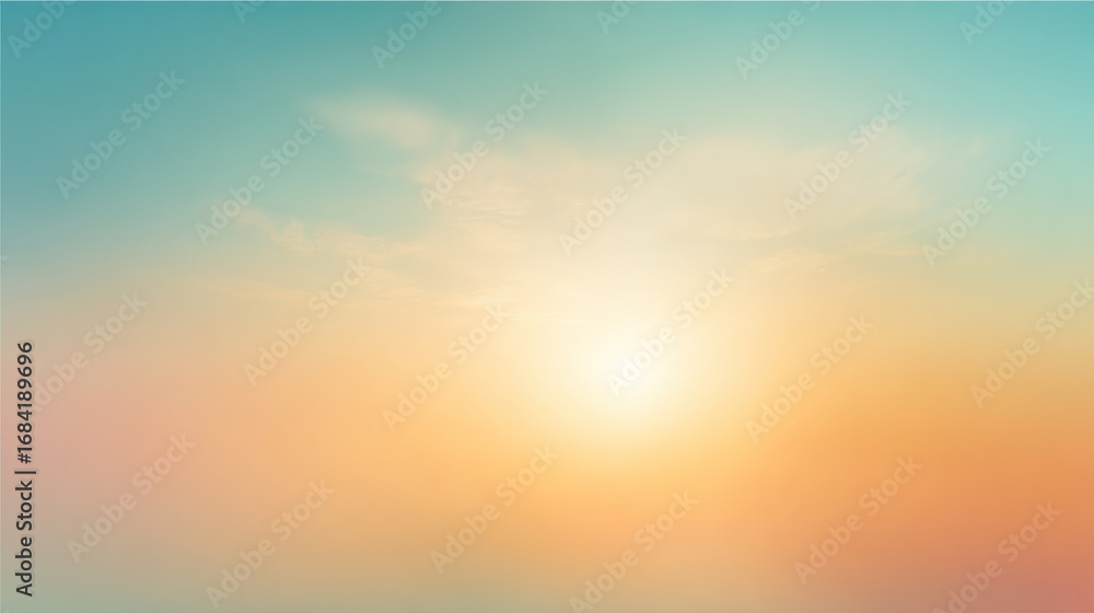 Obraz premium Dreamy abstract background of the rising sun at sunrise 