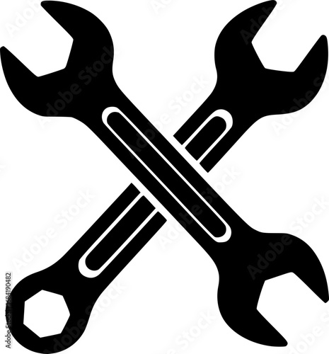 Wrench svg, Wrench silhouette, Wrench vector, Crossed wrench svg, Crossed wrench silhouette, Wrench tools svg, Wrench tools silhouette.