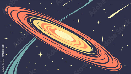 Cosmic Nebula Space Galaxy Rings Stars Celestial Night Sky Universe Astronomy Astrophysics Outer Space Starry Night Spiral Galaxy Galactic Planetary Rings Cosmological Stellar Space Background Galaxy.