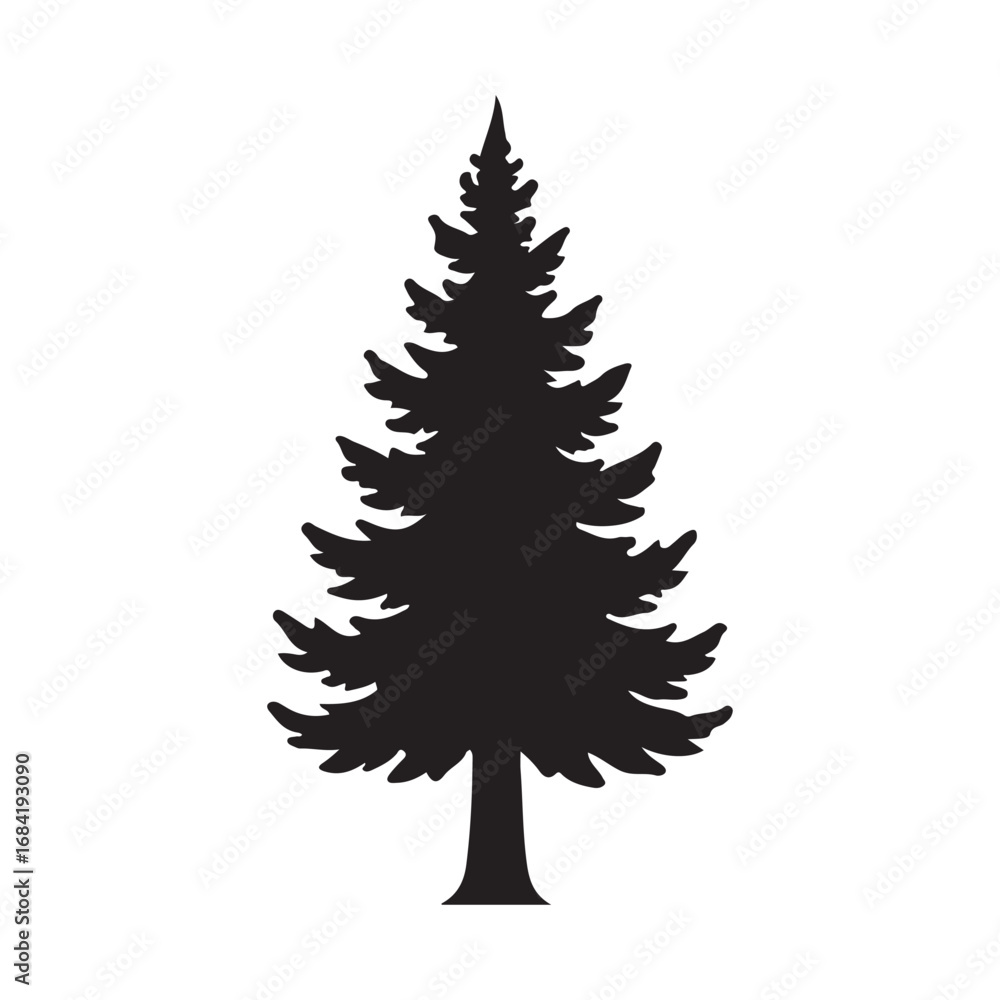 Fototapeta premium pine tree vector silhouette
