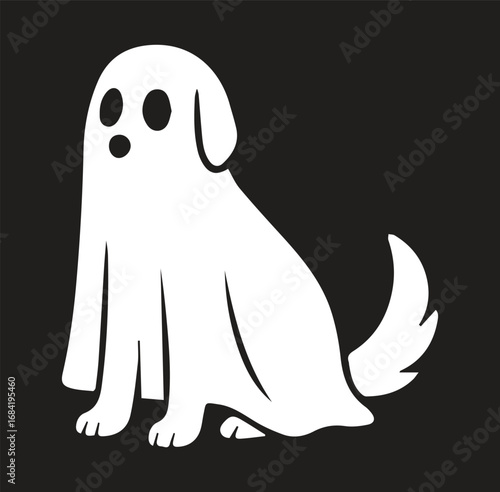 ghost vector cat dog set silhouette