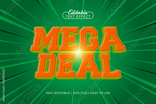 mega deal editable text effect
