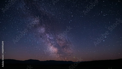 Milky Way Galaxy over Mountain Silhouette