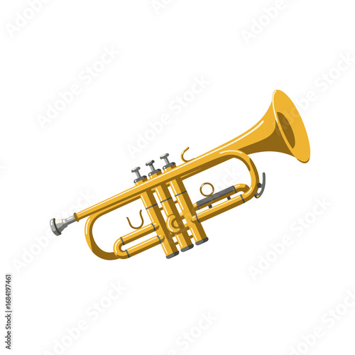 trumpet isolated on white