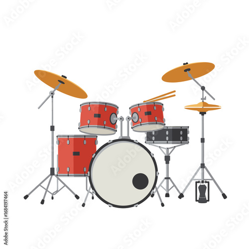 drum and drumsticks