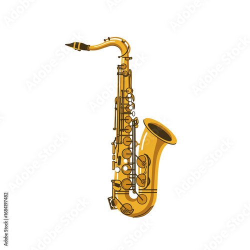 saxophone isolated on white