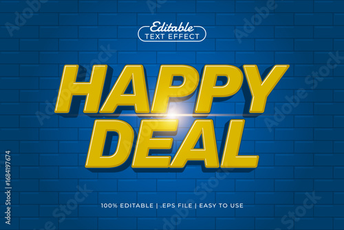 happy deal editable text effect