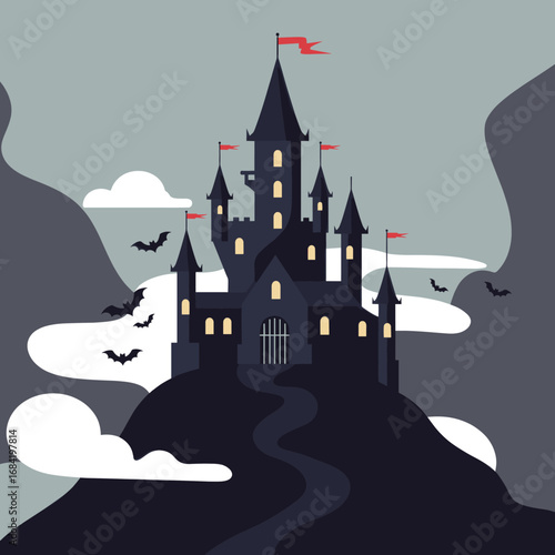 halloween castle on the hill