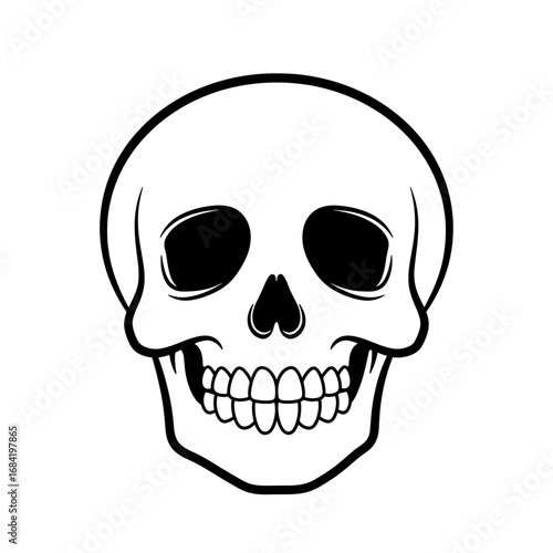 helloween human skull vector illustration