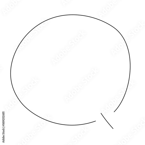 手描きゆる吹き出し　丸