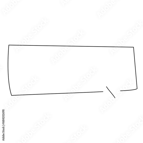 手描きゆる吹き出し　四角