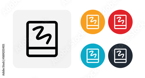 Creative sketchbook symbol illustration