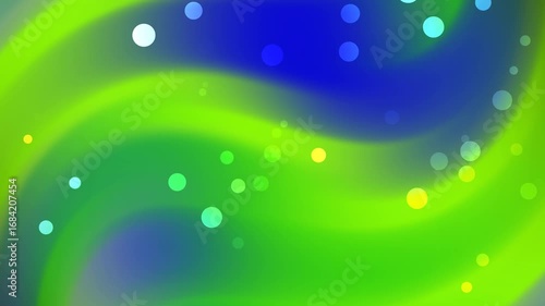 Wallpaper Mural Blurred wavy green and blue background with bokeh lights. Suitable for naturethemed designs, abstract backgrounds, calming aesthetics, and artistic projects. Torontodigital.ca