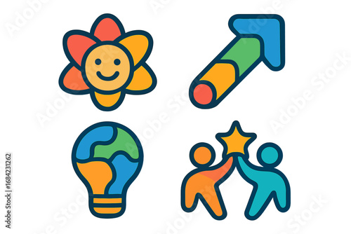 Abstract bolt logo design, vector lightning storm icon, electric shock and thunder energy symbol, brand identity template with vibrant color options, cartoon style illustration, power concept graphic