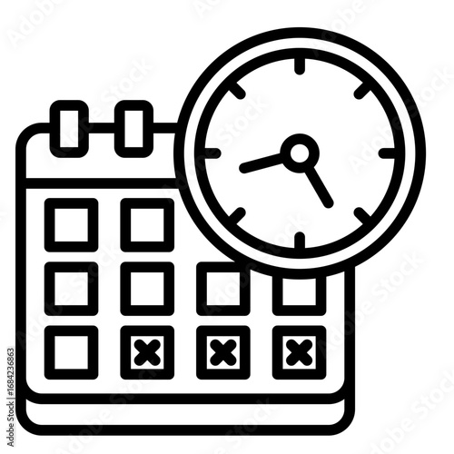 Deadline  Icon Set Multiple Style Collection