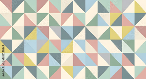 Wallpaper Mural Geometric triangle pattern in pastel colors for a soft and modern design Torontodigital.ca