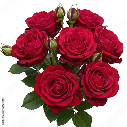 Vibrant red roses bloom capturing the essence of love and romance transparent background