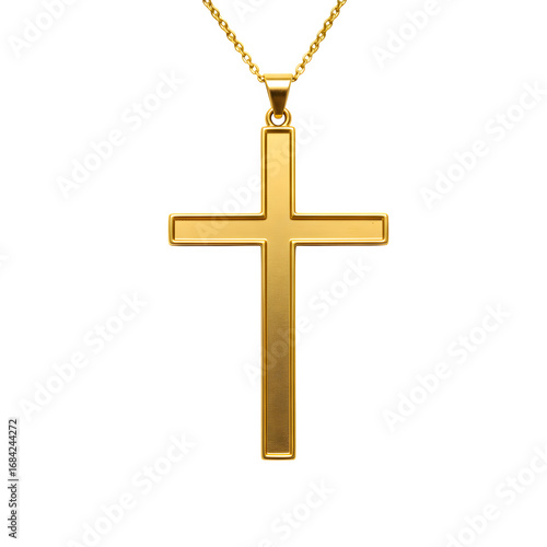 Wallpaper Mural Elegant gold cross symbolizing faith and spirituality in a minimalist design for religious themes and artwork isolated on white or transparent background. PNG Torontodigital.ca