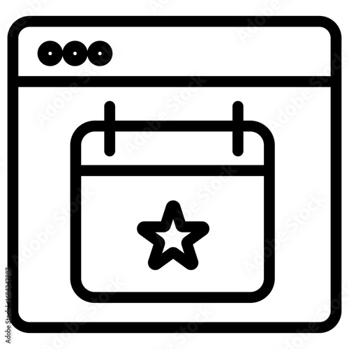 Featured Event Line Icon of Event RSVPs & Planning Tools Icon Set
