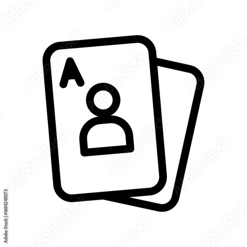 Name Card Game Line Icon of Icebreaker Games Icon Set