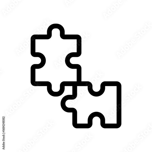 Puzzle Game Line Icon of Icebreaker Games Icon Set