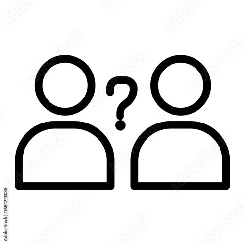 Guess Who Line Icon of Icebreaker Games Icon Set