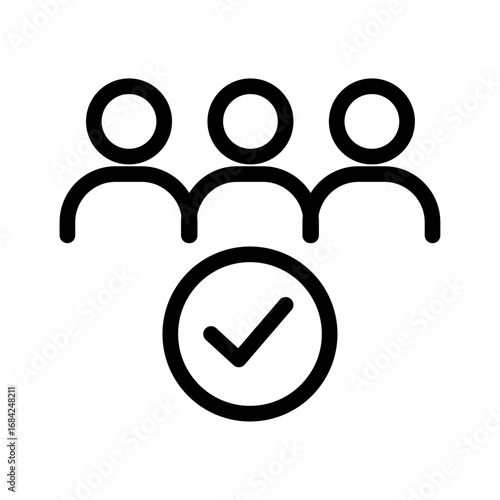 Group Approval Line Icon of Group decision-making Apps Icon Set