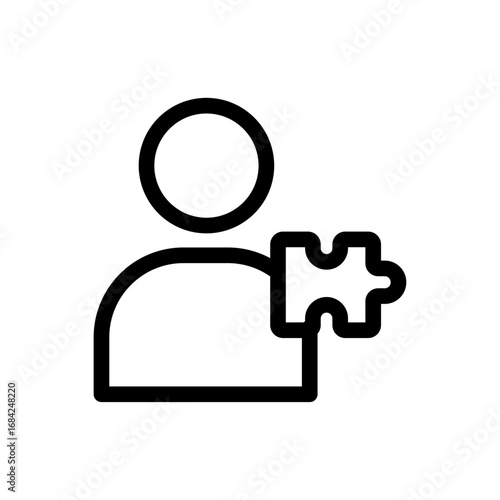 Puzzle Challenge Line Icon of Icebreaker Games Icon Set