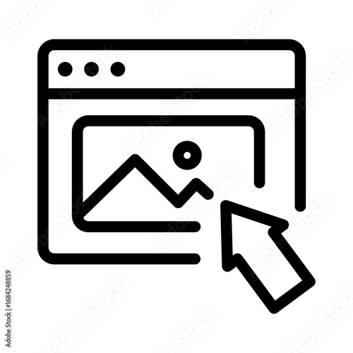 Image Upload Line Icon of Freelancer Portfolio Tools & Builder UI Icon Set