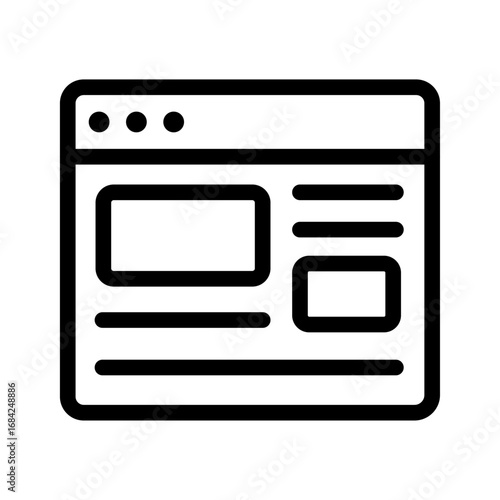 Portfolio Dashboard Line Icon of Freelancer Portfolio Tools & Builder UI Icon Set