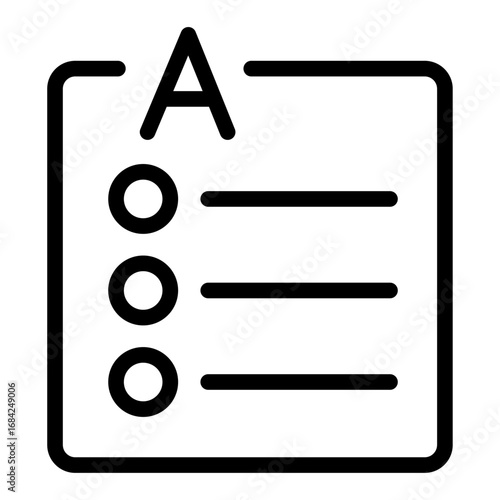 Language List Line Icon of Language Localization & Region Settings Icon Set