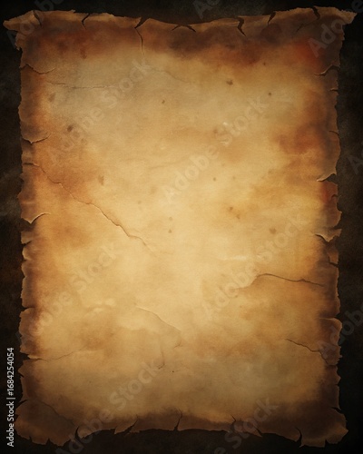 Parchment Texture with Burnt Edges and Sepia Tones for Fantasy Posters