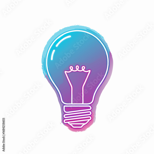 A glowing light bulb with a futuristic design, symbolizing innovation, ideas, and creativity