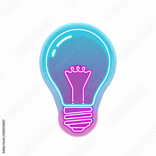 A glowing light bulb with a futuristic design, symbolizing innovation, ideas, and creativity