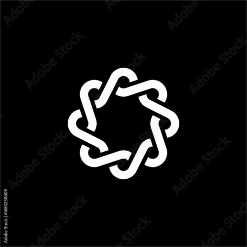A futuristic and sophisticated letter S chain logo. The continuous, flowing lines create a premium, abstract mark that conveys unity, quality, and timeless elegance.
