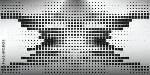 Black and white grunge stripe line vector background. Abstract halftone illustration background. Grunge grid background pattern