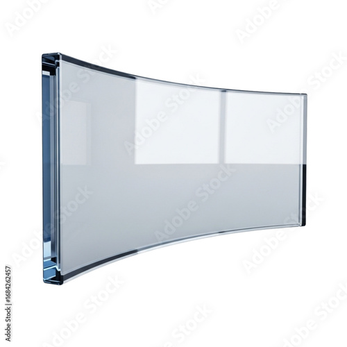 Modern, minimalist 3D glass plate, perfect for mockups, branding and personal or professional projects, isolated on a solid white background.