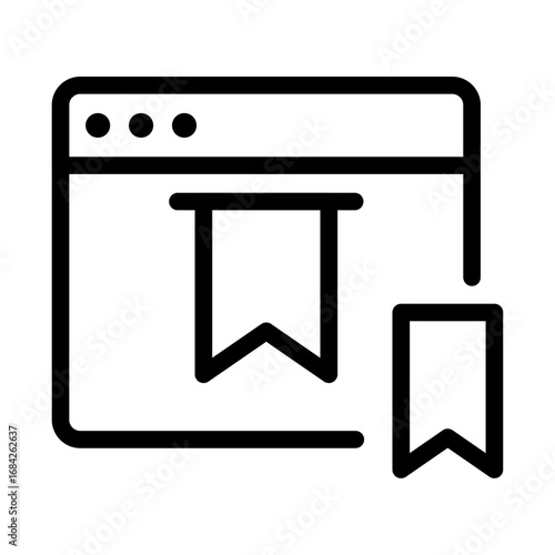 Browser Bookmark Line Icon of Read-later & Bookmarking Tools Icon Set