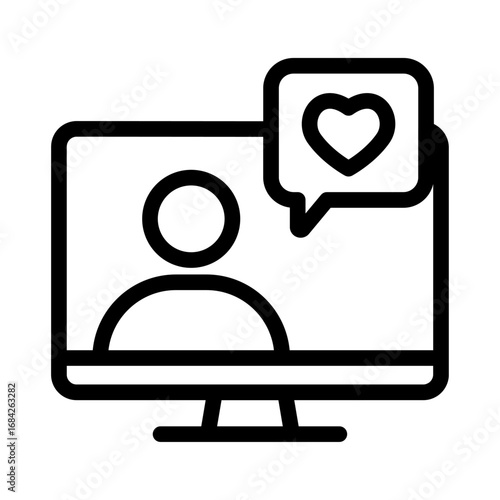 Live Reactions Line Icon of Audience Engagement Tools Icon Set