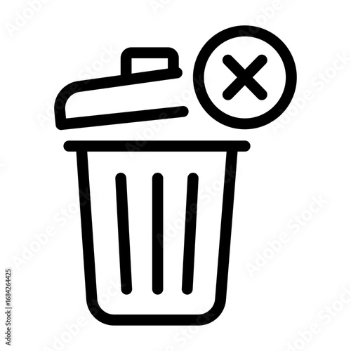 Remove Files Line Icon of Digital Decluttering Tools Icon Set