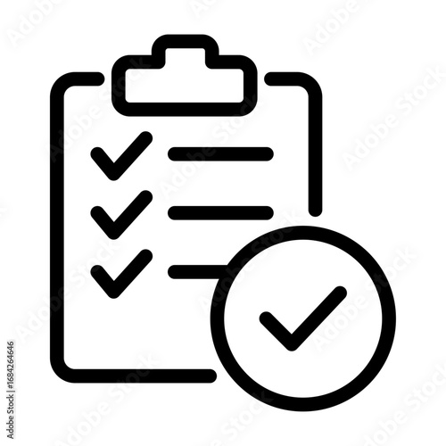 Task Management Line Icon of Solo Entrepreneurs Icon Set