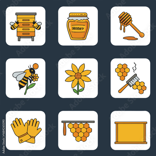 Beekeeping icons