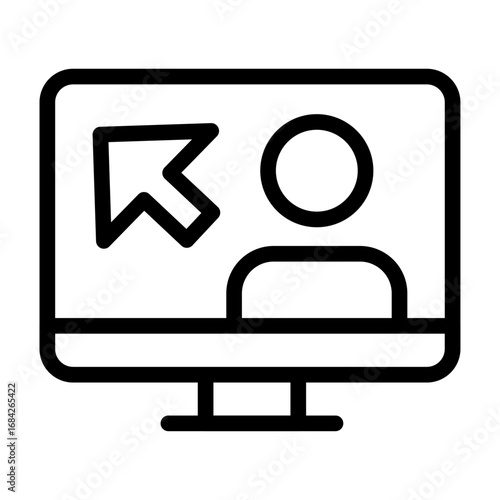 Remote Access Line Icon of Remote IT Support & Troubleshooting Icon Set