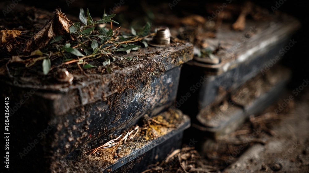 custom made wallpaper toronto digitalDirty Car Batteries with Rust and Decay