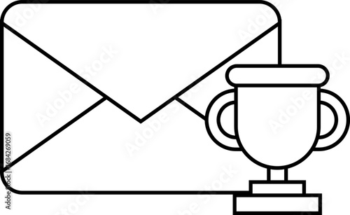 message icon and trophy icon white background