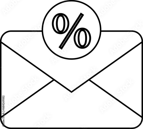message icon and percent icon white background