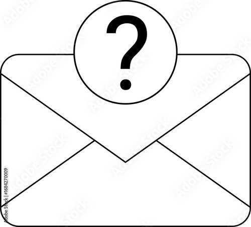 message icon and question mark icon with white background