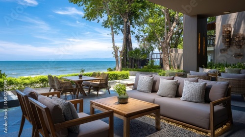 Beachfront Resort: Luxury Ocean View & Outdoor Living