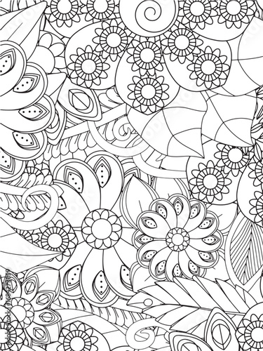 Creative flower border coloring pages for adults and kids 