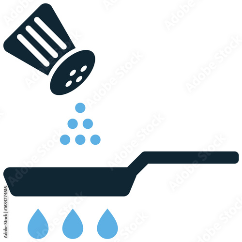 cook icon vector for food, cooking, and culinary themes. This simple, modern design is useful for representing a cook or kitchen staff on menus, apps, or websites.